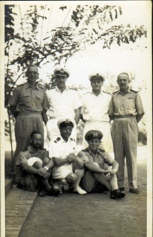 General Stillwell, US Army, standing next to Cdr Ashby RNVR